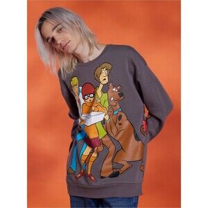 Scooby Doo Sweatshirt Adult Large Mystery Gang Villain Pullover Cartoon TV Show